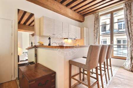 Cucina Mansardato arredato - 40m²  - Ile Saint-Louis - Parigi