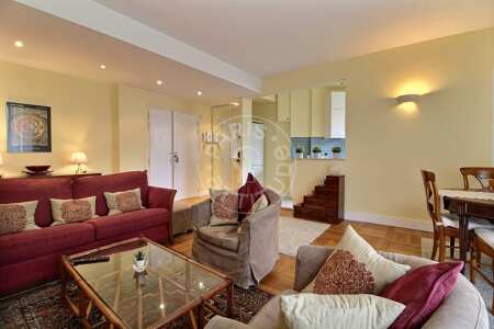 Living room Furnished apartment - 74m²  - 2 bedrooms - Mirabeau - Paris