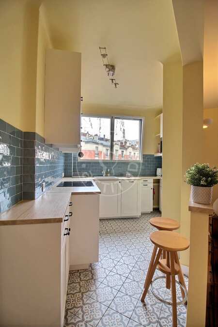 Kitchen Furnished apartment - 74m²  - 2 bedrooms - Mirabeau - Paris
