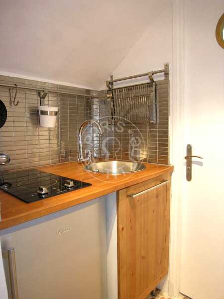Kitchen Furnished studio - 16m²  - Port Royal / Raspail - Paris