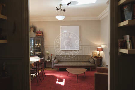 Living room Furnished apartment - 70m²  - 2 bedrooms - Auteuil - Paris
