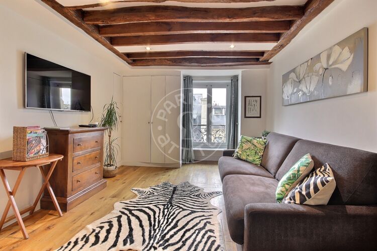 Living room - Furnished studio - Paris 75007 - 5948