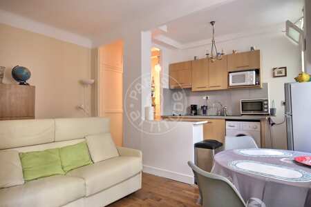 Living room Furnished apartment - 34m²  - 1 bedroom - Jules Joffrin - Mairie du 18ème - Paris