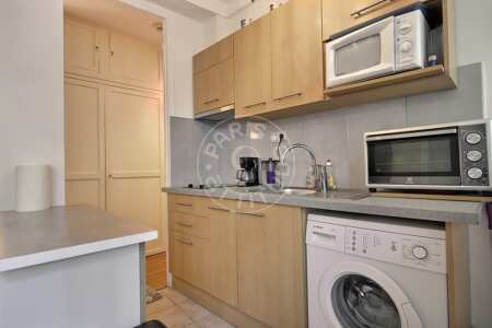 Kitchen Furnished apartment - 34m²  - 1 bedroom - Jules Joffrin - Mairie du 18ème - Paris