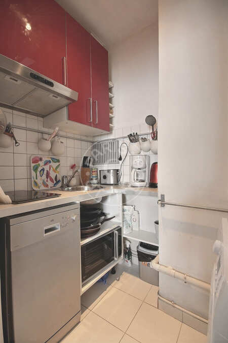 Cocina Estudio amueblado - 20m²  - Notre-Dame de Lorette - París