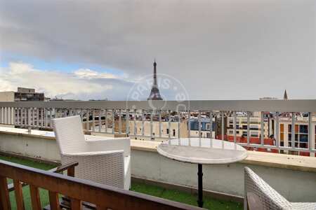 Terrasse Möblierte studio - 32m²  - Bir-Hakeim - Paris