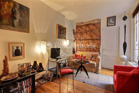 Sala Apartamento mobilado - 39m²  - 1 quarto - Jules Joffrin - Mairie du 18ème - Paris