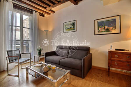 Sala Apartamento mobilado - 32m²  - 1 quarto - Saint Placide - Paris