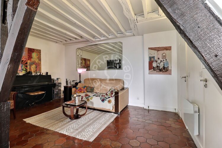 Salotto - 2 locali arredato - Parigi 75004 - 6038
