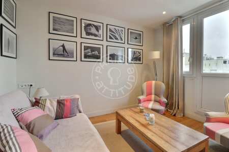 Sala Apartamento mobilado - 35m²  - 1 quarto - Convention - Paris