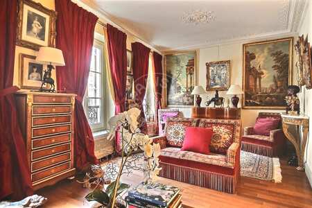 Living room Furnished apartment - 85m²  - 1 bedroom - Miromesnil - Paris