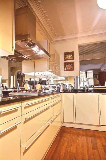 Kitchen Furnished apartment - 85m²  - 1 bedroom - Miromesnil - Paris