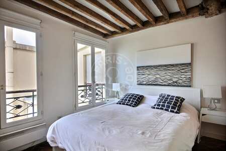 Schlafzimmer Möblierte wohnung - 45m²  - 1 Zimmer - Centre George Pompidou - Paris