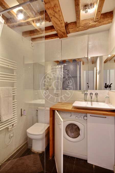 Badezimmer Möblierte wohnung - 45m²  - 1 Zimmer - Centre George Pompidou - Paris