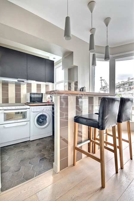 Kitchen Furnished apartment - 45m²  - 1 bedroom - Invalides - Paris
