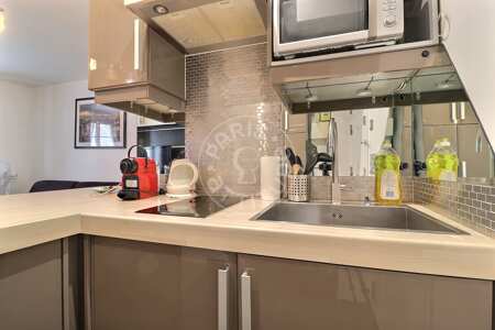 Cuisine Studio meublé - 19m²  - Montorgueil - Paris
