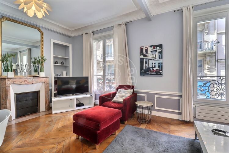 Living room - Furnished 2 bedrooms - Paris 75007 - 6357