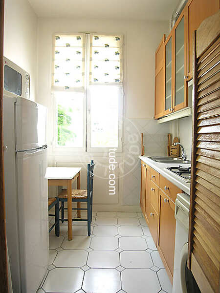 Cozinha Apartamento mobilado - 46m²  - 1 quarto - Jasmin / Mozart - Paris