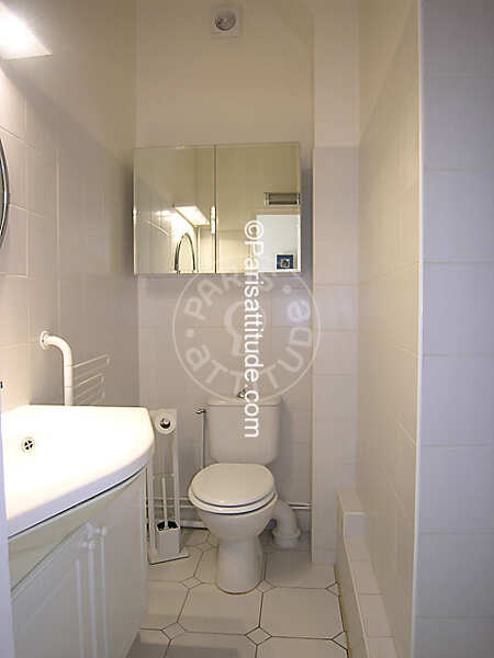 Casa de banho Apartamento mobilado - 46m²  - 1 quarto - Jasmin / Mozart - Paris