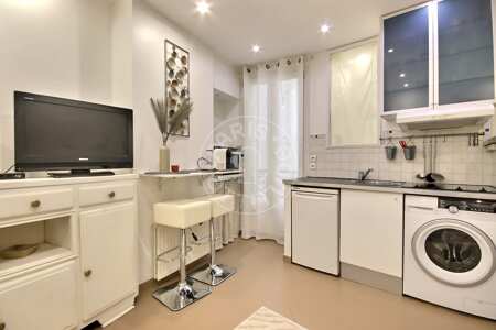 Salon Appartement meublé - 28m²  - 1 chambre - Charonne - Paris