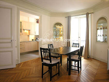Dining room Furnished apartment - 125m²  - 2 bedrooms - Porte Maillot / Palais des Congrès - Paris