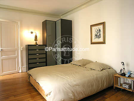 Bedroom Furnished apartment - 125m²  - 2 bedrooms - Porte Maillot / Palais des Congrès - Paris