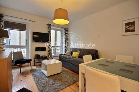 Living room Furnished apartment - 34m²  - 1 bedroom - Poissonnière - Paris