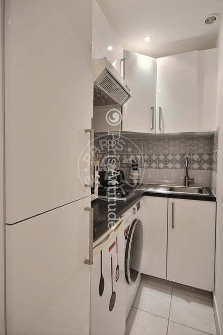 Kitchen Furnished apartment - 34m²  - 1 bedroom - Poissonnière - Paris