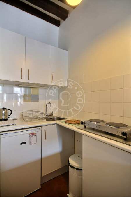 Küche Möblierte studio - 23m²  - Latin / Saint-Michel - Paris