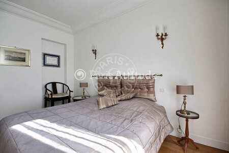 Bedroom Furnished apartment - 108m²  - 3 bedrooms - Auteuil - Paris