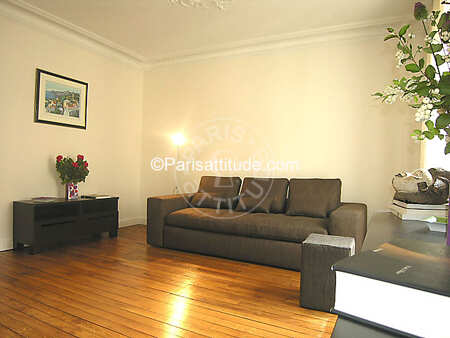 Living room Furnished apartment - 52m²  - 1 bedroom - Porte Maillot / Palais des Congrès - Paris