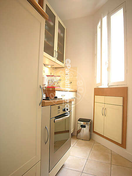 Kitchen Furnished apartment - 52m²  - 1 bedroom - Porte Maillot / Palais des Congrès - Paris