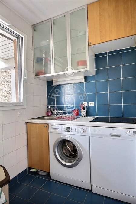 Kitchen Furnished studio - 32m²  - Convention - Paris