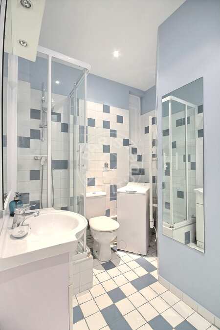 Baño Piso amueblado - 50m²  - 1 dormitorio - Porte de Champerret - París
