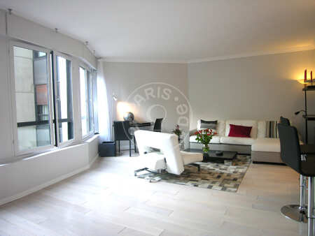 Salon Appartement meublé - 62m²  - 1 chambre - Avenue Foch - Paris