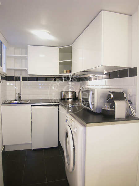 Kitchen Furnished studio - 22m²  - Neuilly-sur-Seine