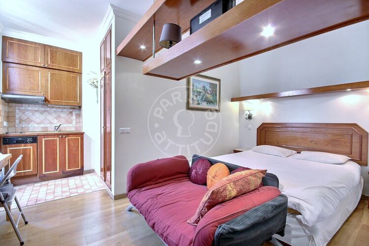 Living room - Furnished studio - Paris 75017 - 665