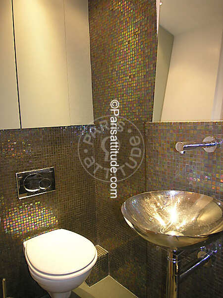 Bathroom Furnished apartment - 43m²  - 1 bedroom - Place Monge - Paris