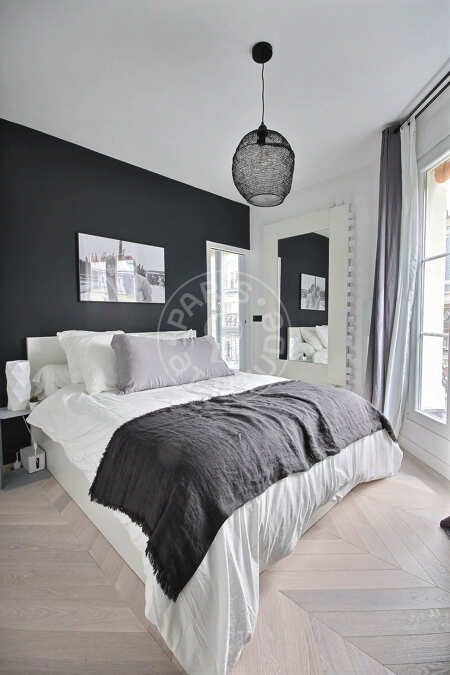 Bedroom Furnished apartment - 68m²  - 2 bedrooms - Oberkampf - Paris