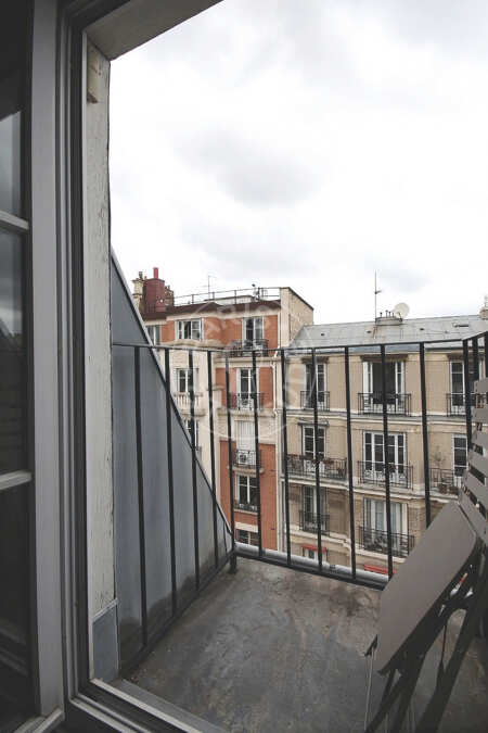 Balcon Appartement meublé - 40m²  - 1 chambre - Commerce - Paris