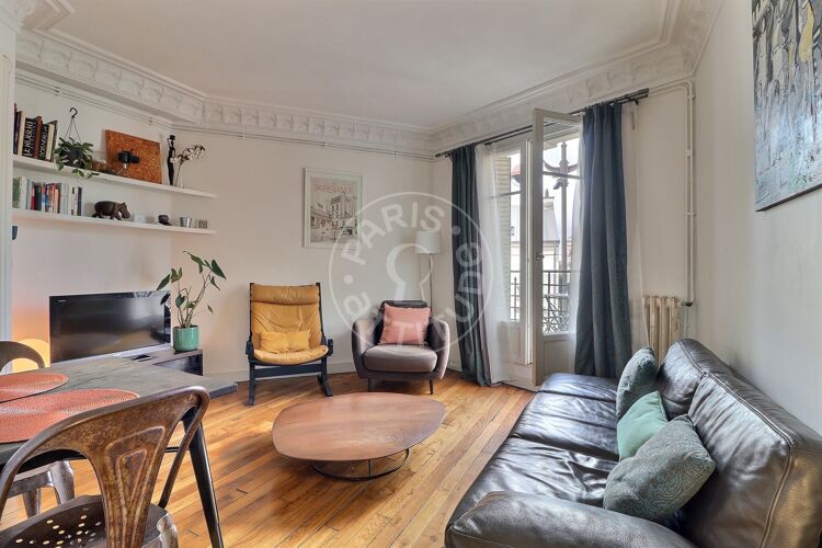 Living room - Furnished 2 bedrooms - Paris 75018 - 6880