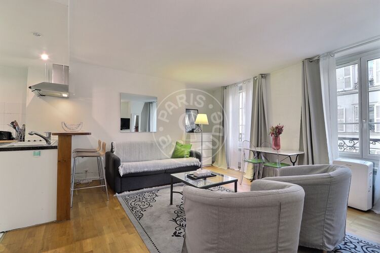 Living room - Furnished 1 bedroom - Paris 75007 - 6934