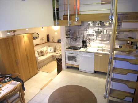 Living room Furnished loft - 47m²  - 2 bedrooms - Montorgueil - Paris