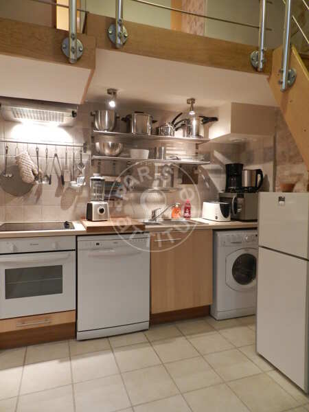 Kitchen Furnished loft - 47m²  - 2 bedrooms - Montorgueil - Paris