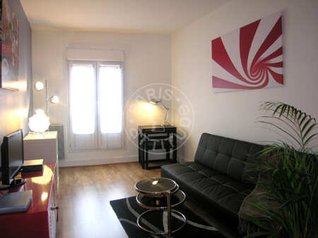 Living room Furnished apartment - 26m²  - 1 bedroom - République - Paris