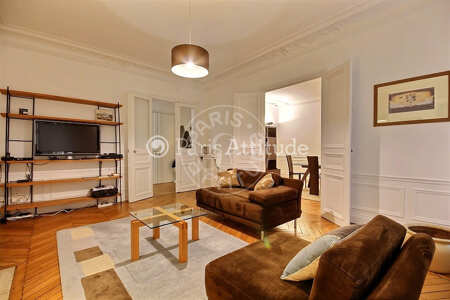 Salon Appartement meublé - 119m²  - 3 chambres - Poissonnière - Paris