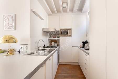 Cuisine Appartement meublé - 49m²  - 1 chambre - Saint-Paul - Paris