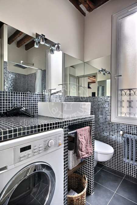 Salle de bain Appartement meublé - 45m²  - 1 chambre - Batignolles - Paris
