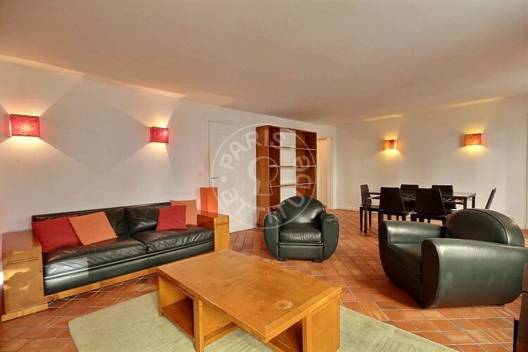 Living room - Furnished 2 bedrooms - Paris 75006 - 7179