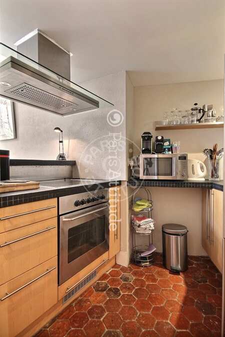 Cozinha Apartamento mobilado - 32m² - 1 quarto - Saint-Germain - Paris